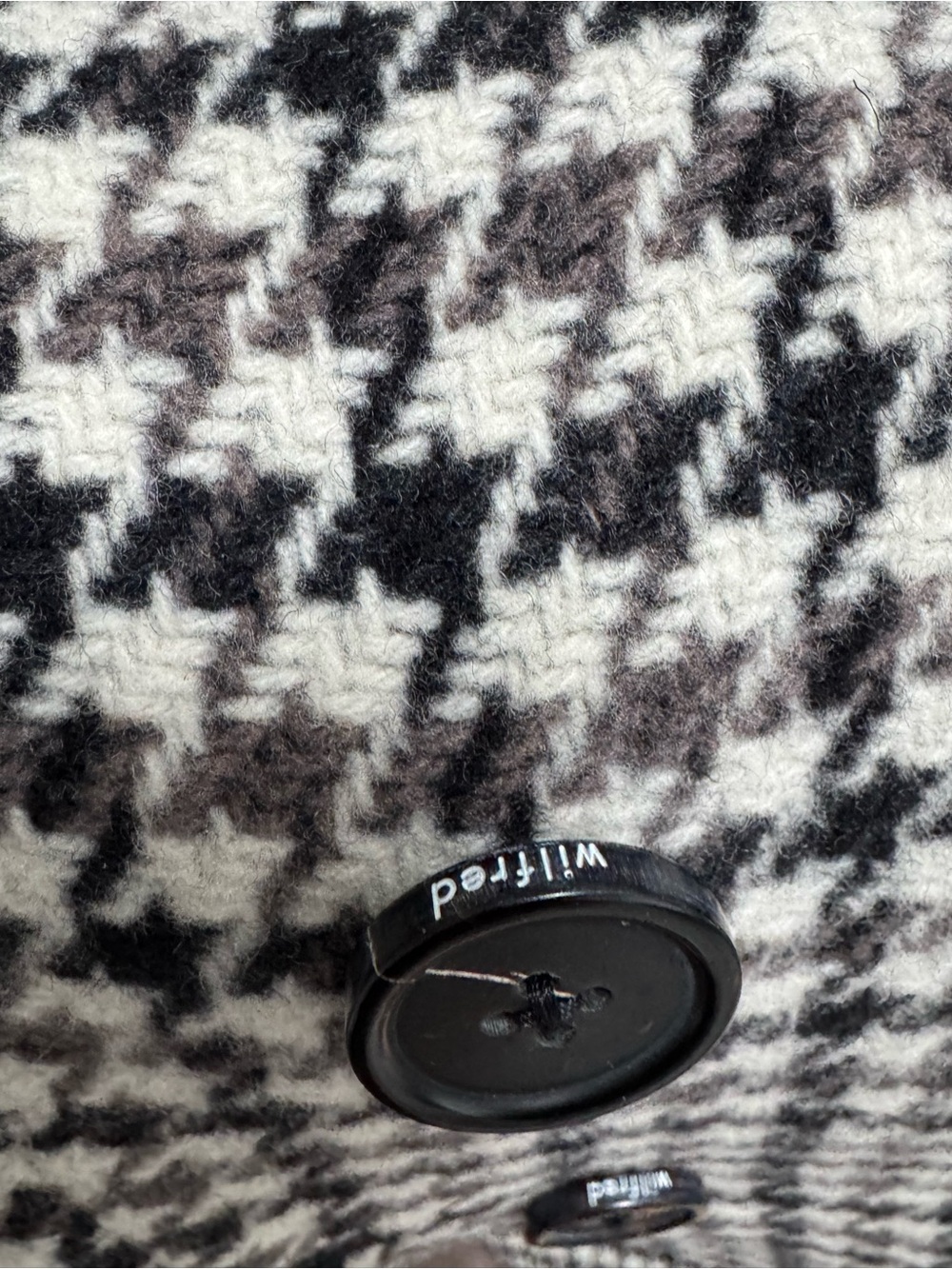 ARITZIA WILFRED KERR WOOL COAT Houndstooth - Picture 6 of 6